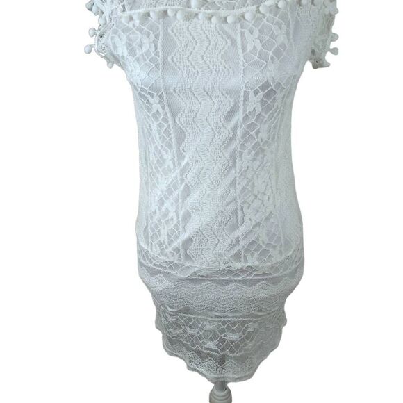 WHITE LACE TUNIC/DRESS SZ.S EUC - Picture 3 of 5